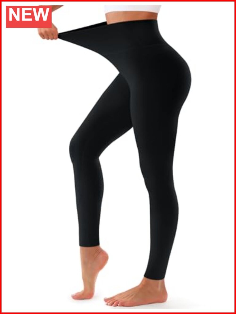 High Waisted Tummy Control Leggings Non See Through Yoga Pants Plus Size Workout